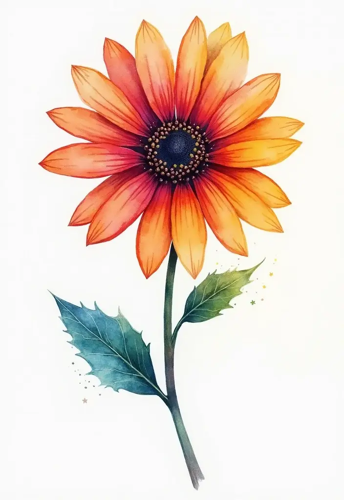 30 Daisy Tattoo Ideas for a Fresh and Delicate Design - 2. Watercolor Daisy Burst
