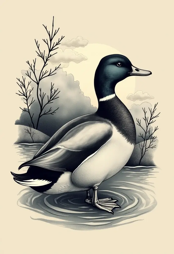30 Duck Tattoo Meaning and Creative Designs - 2. Symbol of Adaptability