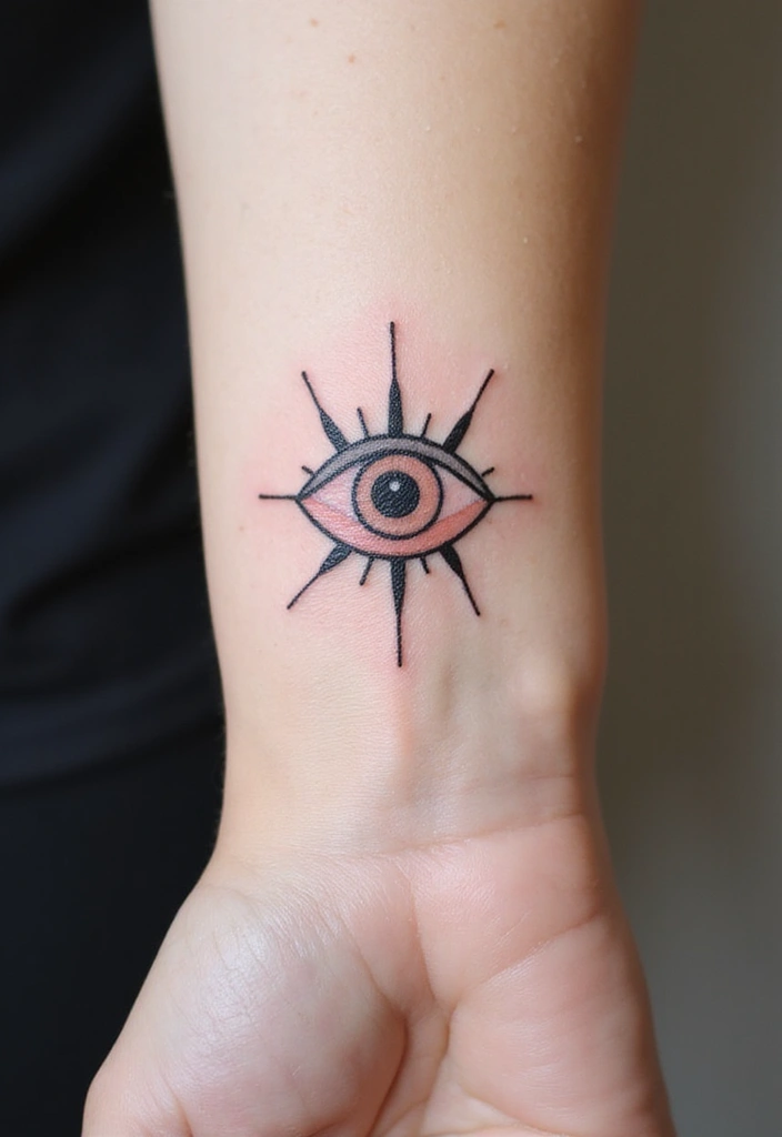 30 Evil Eye Tattoo Designs for Protection and Style - 2. Minimalist Evil Eye