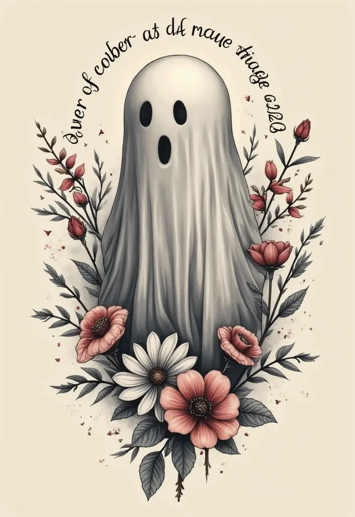 30 Ghost Tattoo Meanings and Designs with Spooky Style - 2. Haunted Memories