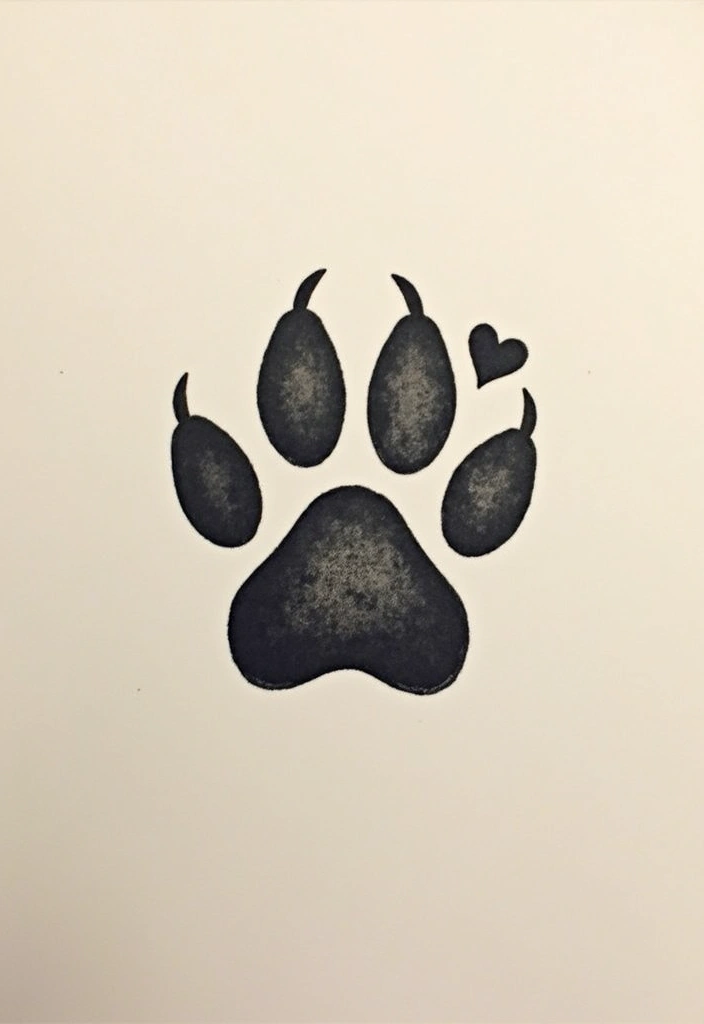 30 Golden Retriever Memorial Tattoos Honoring Beloved Pets - 2. Heartfelt Paw Print Design