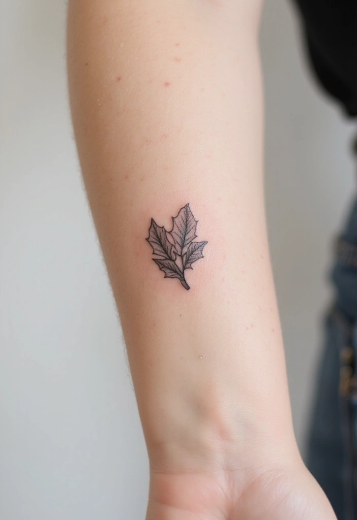 30 Holly Tattoo Meaning and Creative Design Ideas - 2. Minimalist Holly Tattoo