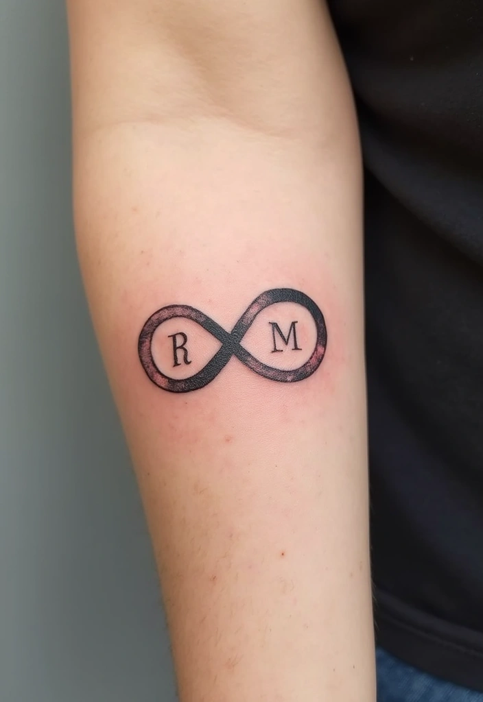 30 Infinity Friendship Tattoo Ideas for Everlasting Bonds - 2. Infinity with Initials