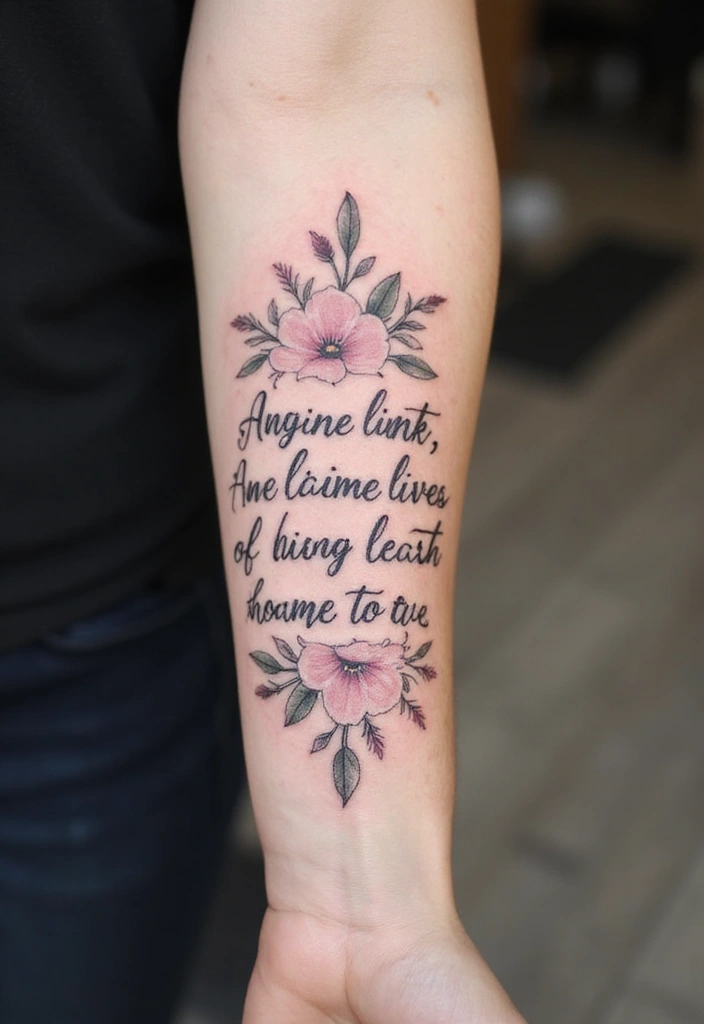30 Inner Forearm Tattoo Ideas for a Personal Statement - 2. Meaningful Quote
