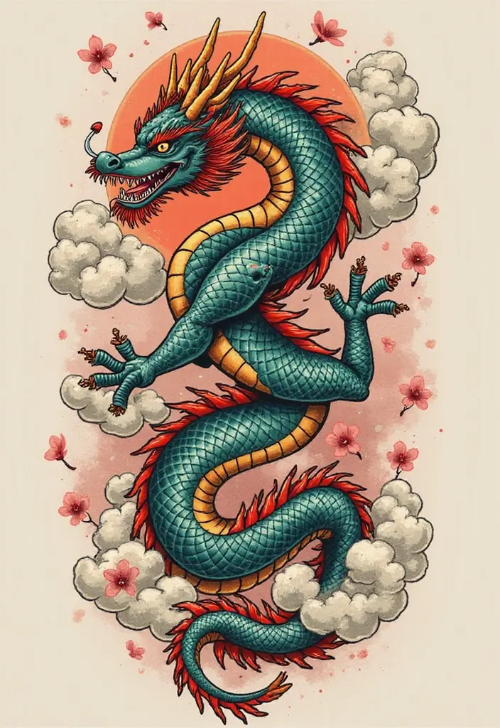 30 Irezumi Tattoo Designs Showcasing Traditional Japanese Art - 2. Dragon: Power and Wisdom