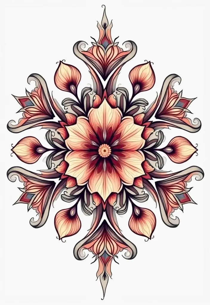30 Mandala Tattoo Ideas with Spiritual and Geometric Beauty - 2. Floral Mandala Fusion