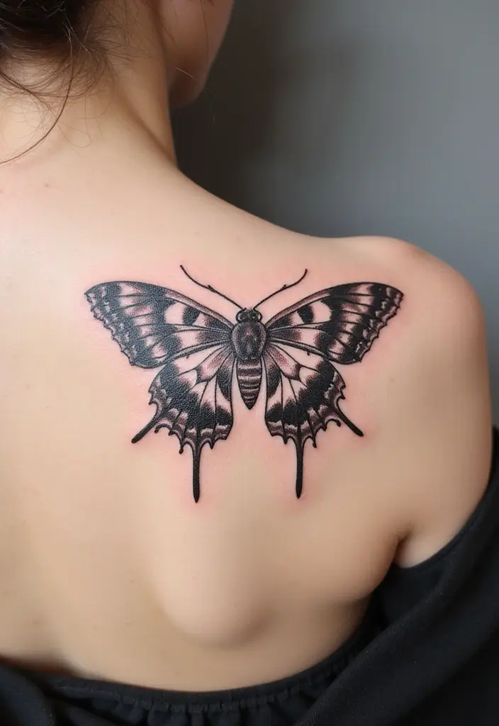 30 Moth Tattoo Designs with Symbolism and Beauty - 2. Geometric Moth Designs