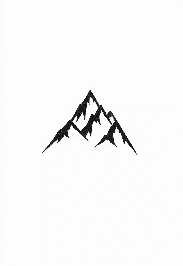 30 Mountain Tattoos for Men That Capture Adventure Spirit - 2. Minimalist Peaks