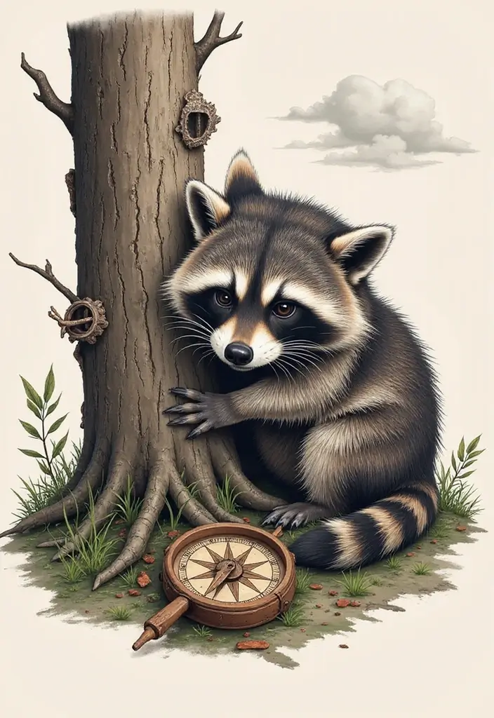 30 Raccoon Tattoo Designs with Clever and Playful Meanings - 2. The Curious Explorer