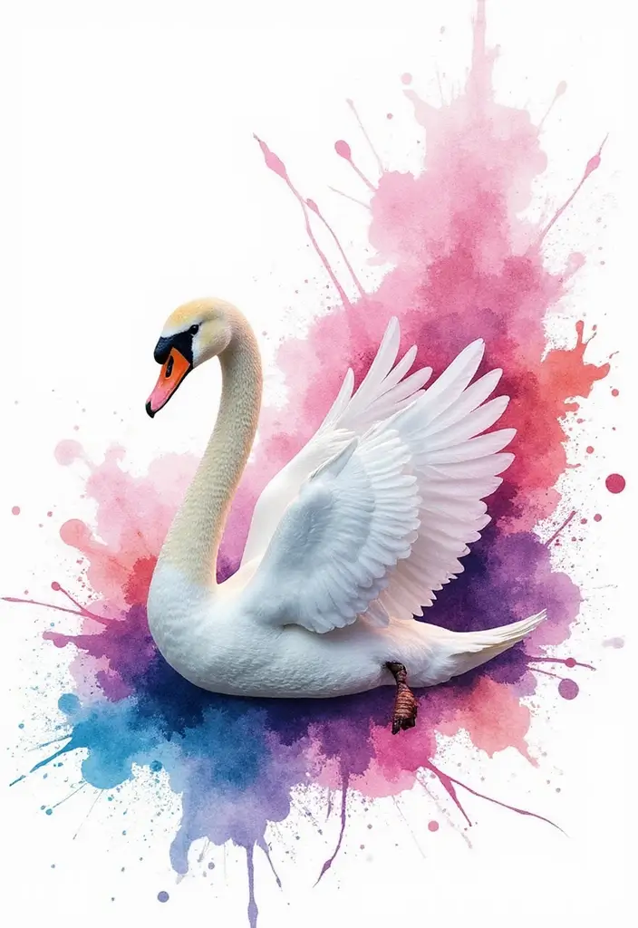 30 Graceful Swan Tattoo Ideas for a Timeless Look - 2. Watercolor Swan