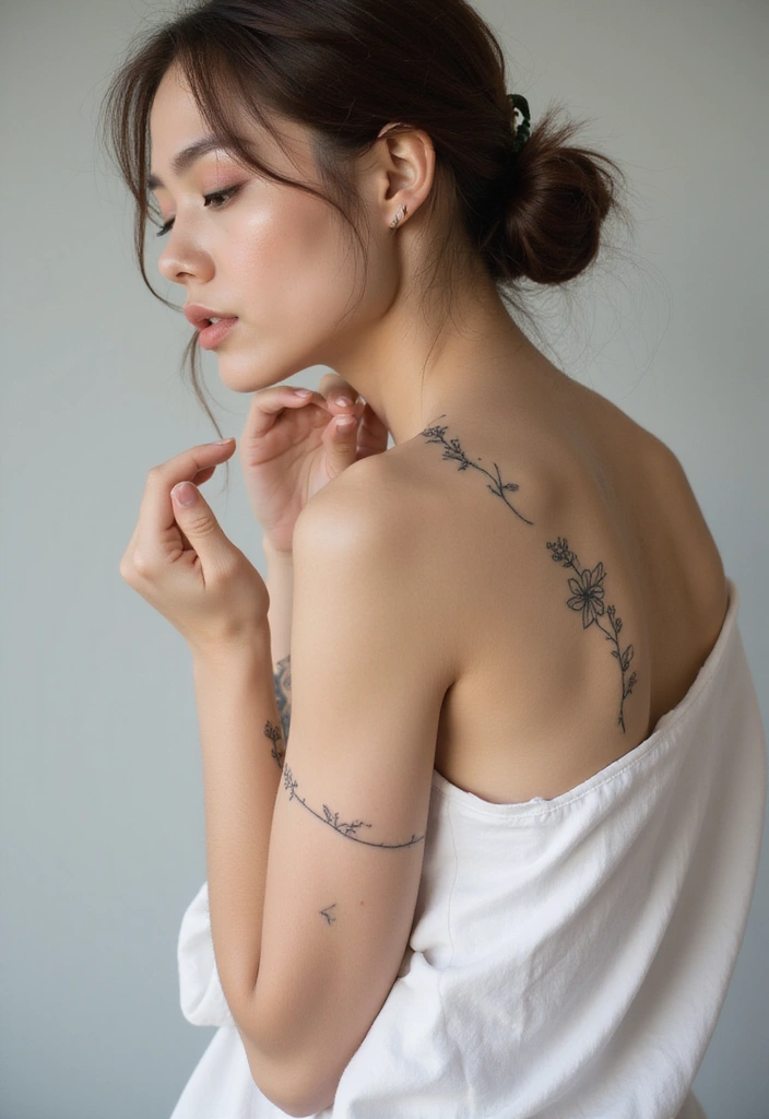 30 Women’s Feminine Arm Tattoos That Look Stylish - 2. Minimalist Blossom