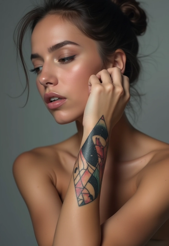 30 Yin Yang Wrist Tattoo Ideas for Balance and Harmony 2 30 Yin Yang Wrist Tattoo Ideas for Balance and Harmony - 2. Geometric Yin Yang