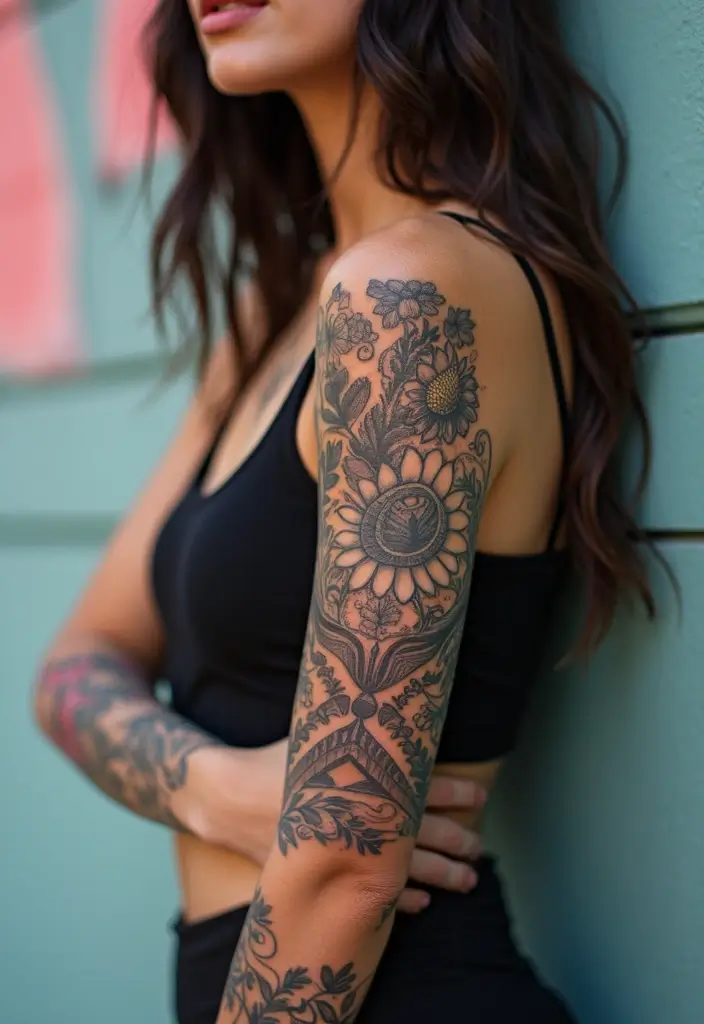 30 Arm Tattoos for Women with Stylish and Bold Looks - 30. Collaboration with Artists