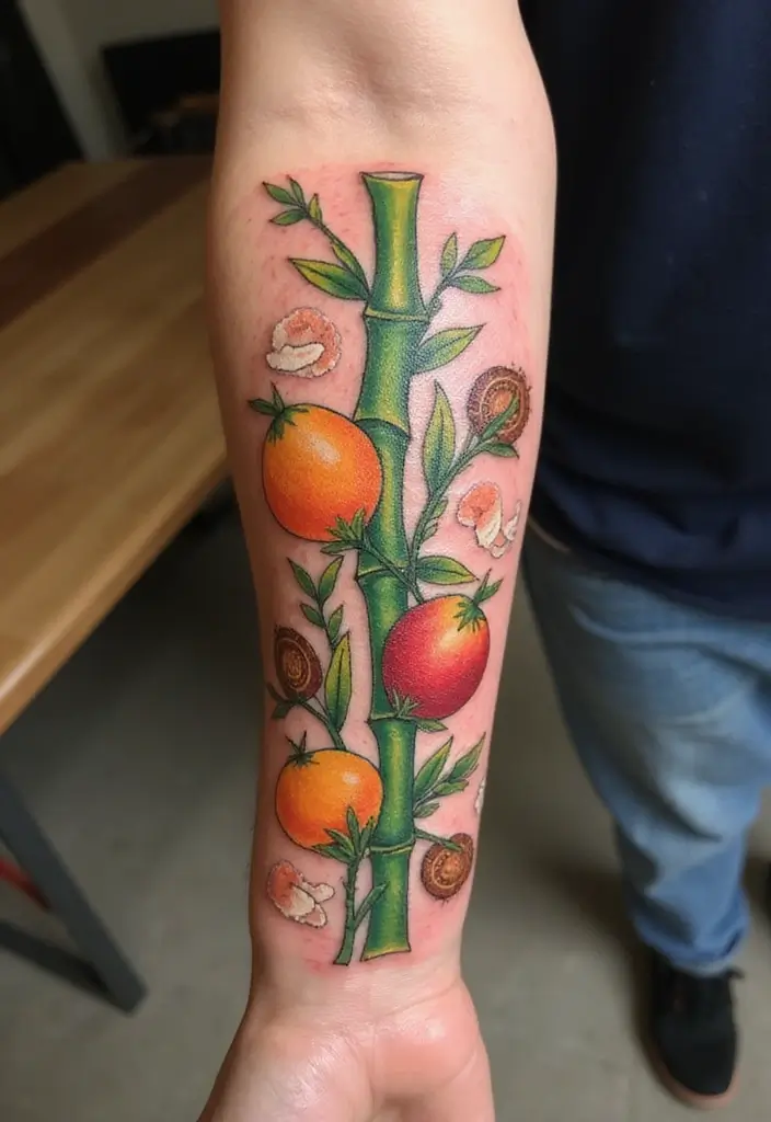 30 Bamboo Tattoo Meaning and Artistic Designs - 30. A Symbol of Abundance