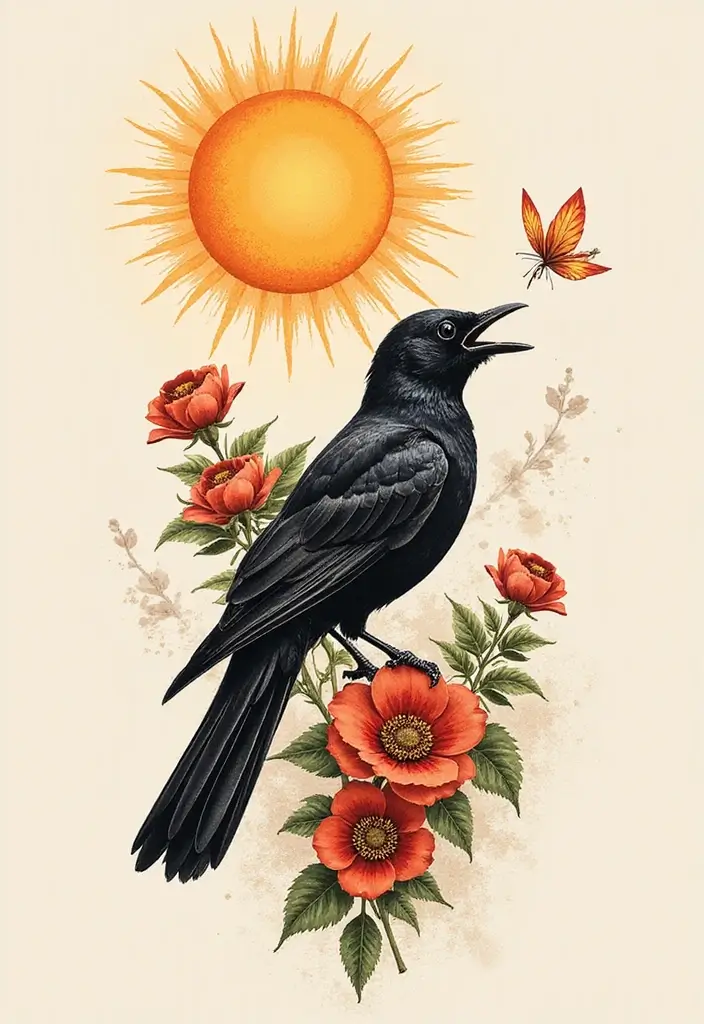 30 Blackbird Tattoo Meaning and Stunning Design Inspirations - 30. Personal Growth