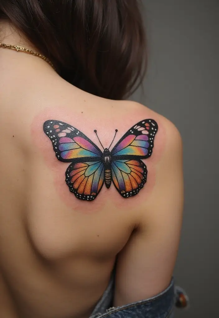 30 Butterfly Tattoos on Shoulder for Graceful Inspiration - 30. Custom Butterfly Designs