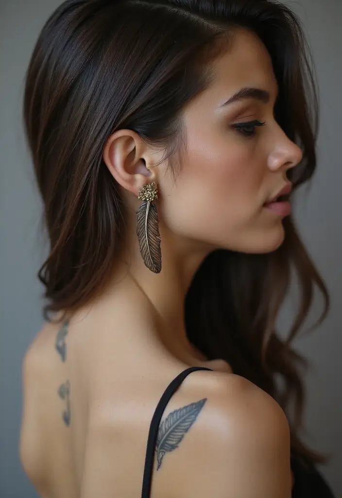 30 Feather Tattoo Behind Ear Meaning and Ideas - 30. Representation of Wisdom