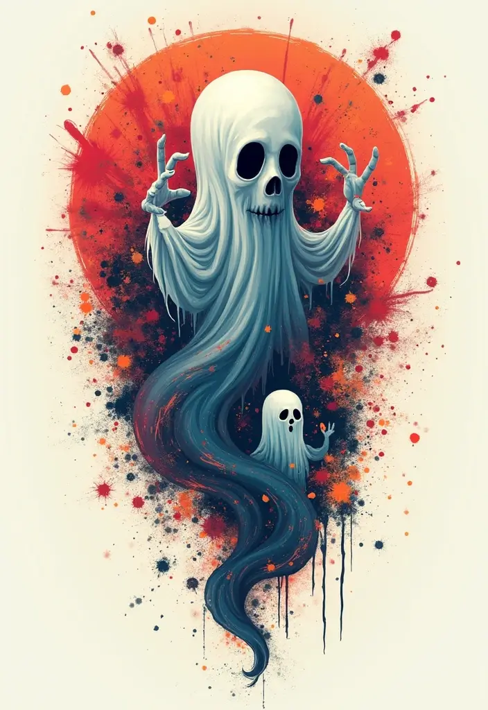 30 Ghost Tattoo Meanings and Designs with Spooky Style - 30. The Spirit of Creativity