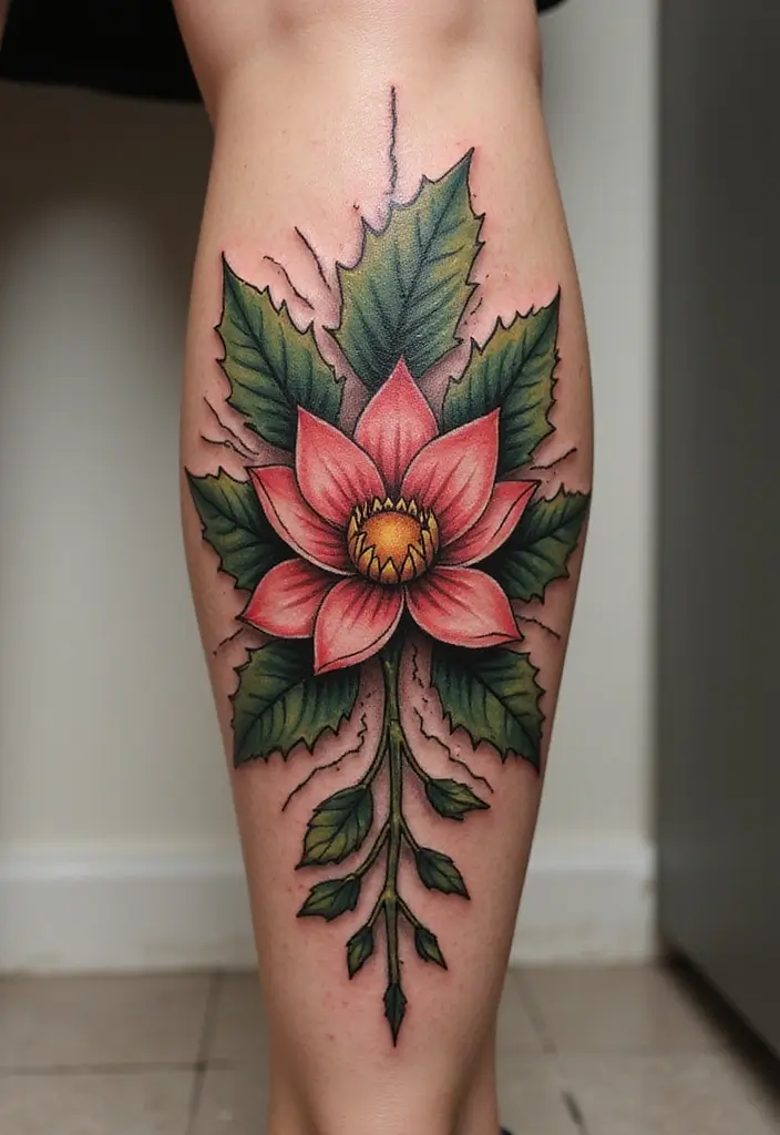 30 Holly Tattoo Meaning and Creative Design Ideas - 30. Holly Tattoo for Healing