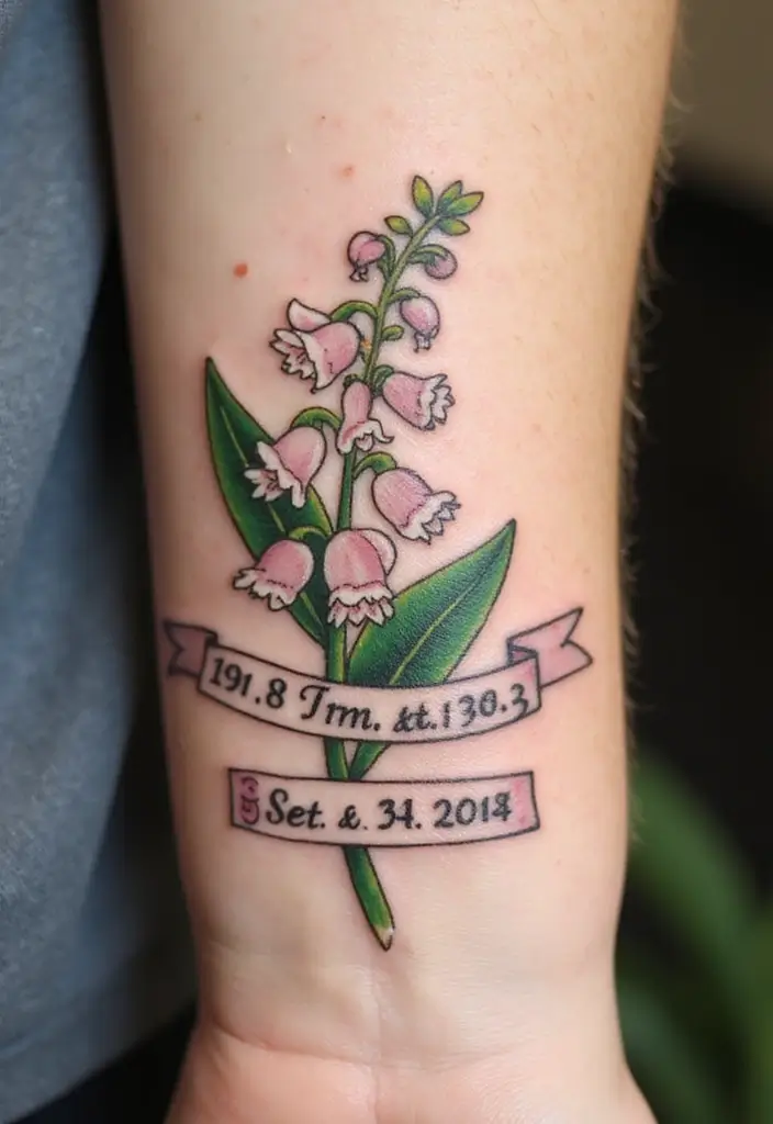 30 Lily of the Valley Tattoo Meaning and Design Ideas - 30. Celebrating Personal Milestones