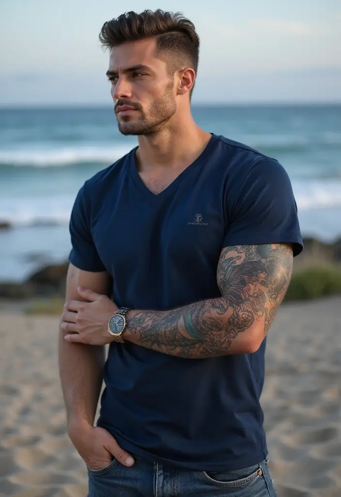 30 Creative Mermaid Tattoos for Men with Ocean Spirit - 30. The Guardian Mermaid