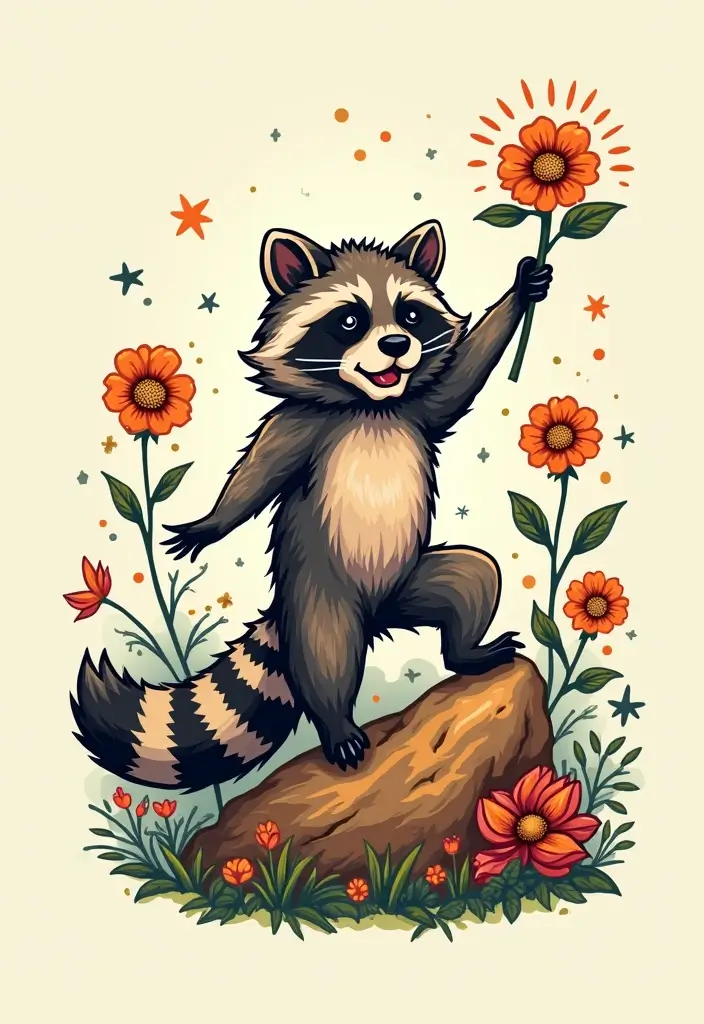30 Raccoon Tattoo Designs with Clever and Playful Meanings - 30. The Joyous Climber