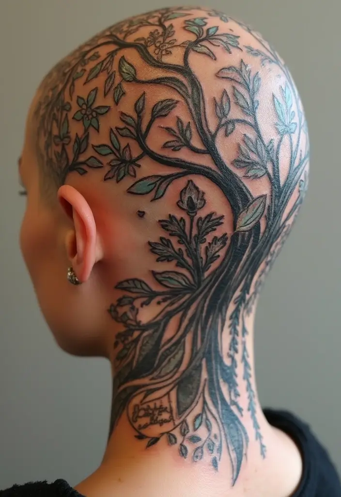 30 Bold Tattoo Head Designs That Stand Out - 30. Personal Journeys