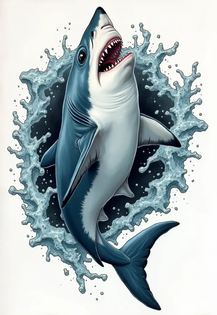 30 Tattoo Shark Meaning and Design Inspirations - 30. Personal Empowerment