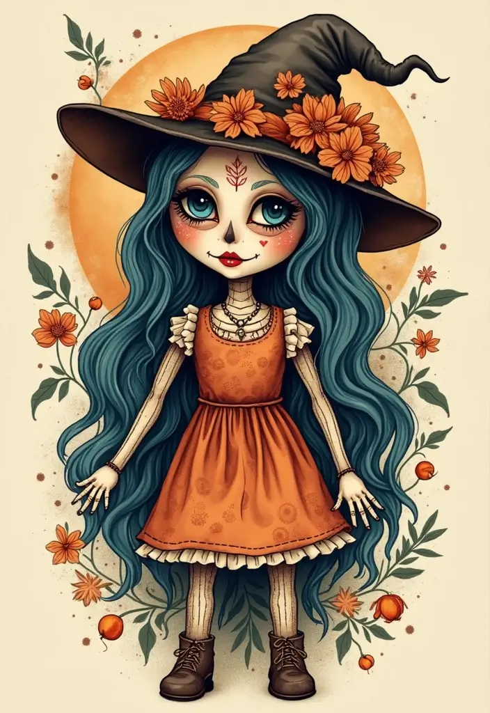 30 Voodoo Doll Tattoos with Dark and Mysterious Designs - 30. Voodoo Dolls with Seasonal Themes