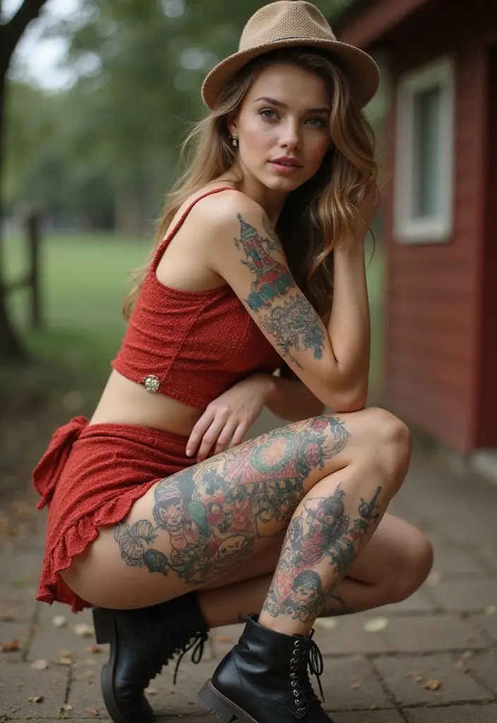 30 Women’s Leg Sleeve Tattoo Ideas That Stand Out - 30. Vintage Circus Themes