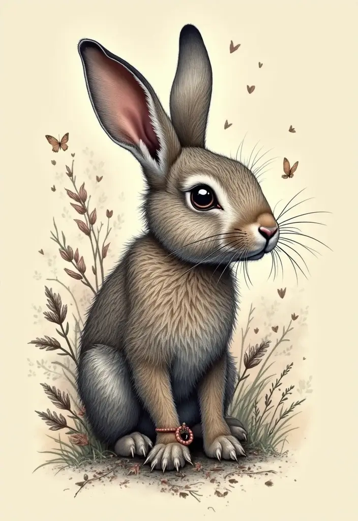 30 American Traditional Rabbit Tattoo Inspirations - 27. The Legacy Rabbit