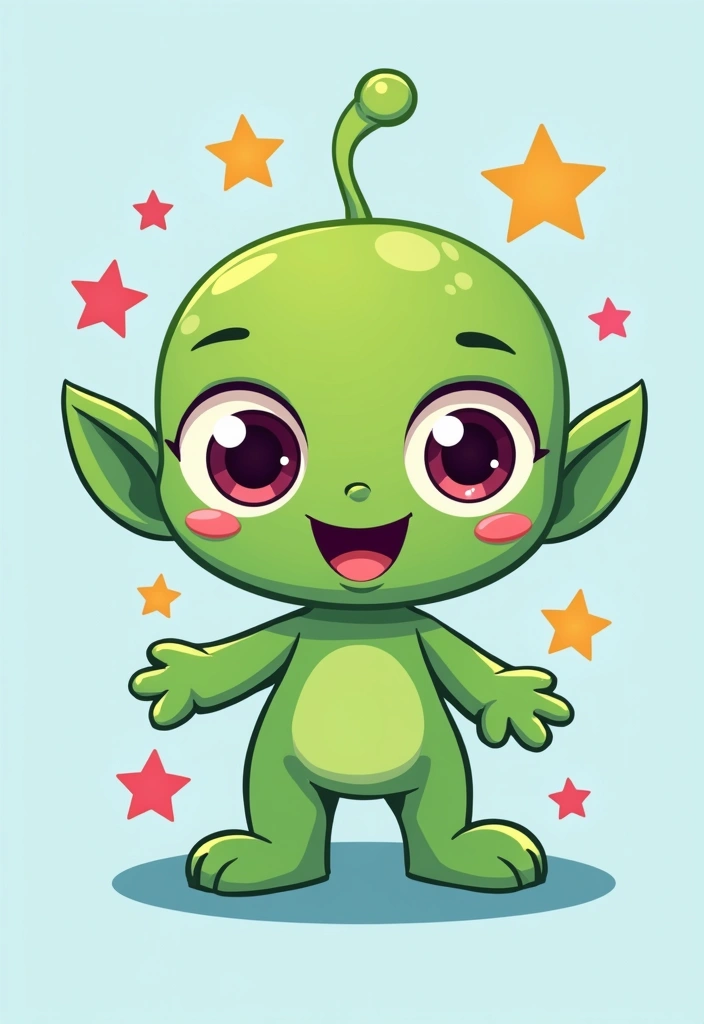 30 Alien Tattoo Meaning and Out-of-This-World Designs - 3. Cute Alien Companion