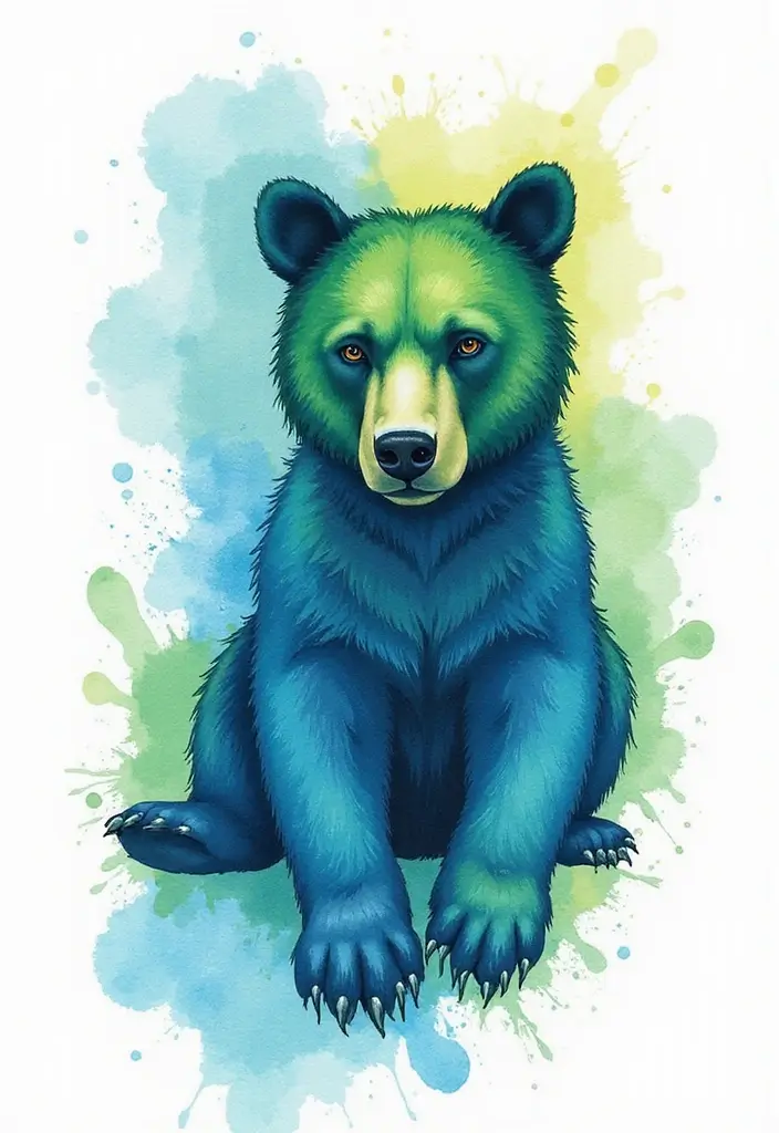 30 Bear Shoulder Tattoo Inspirations with Power and Strength - 3. Watercolor Bear