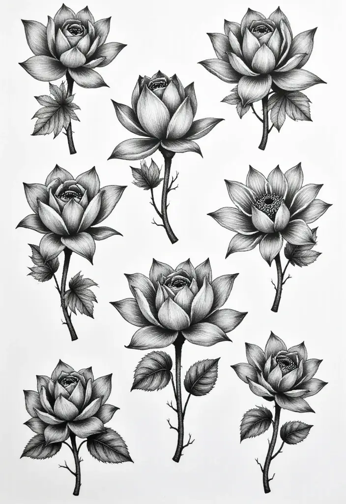 30 Blackwork Tattoo Ideas That Are Bold and Artistic - 3. Intricate Floral Tattoos