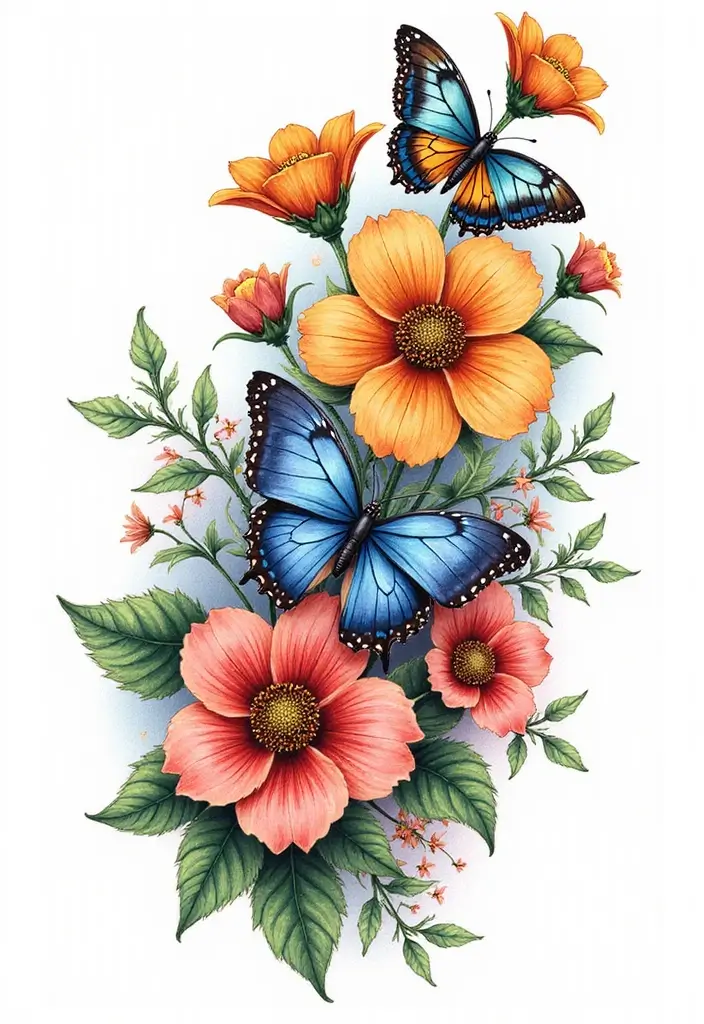 30 Dreamer Tattoo Meaning and Inspirational Designs - 3. Floral Designs - Nature's Inspiration