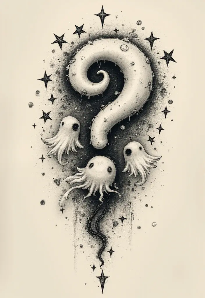 30 Ghost Tattoo Meanings and Designs with Spooky Style - 3. Embracing the Unknown