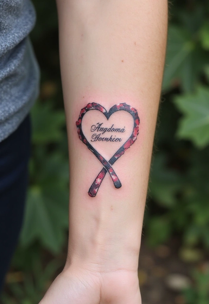 30 Heart Tattoos with Names to Celebrate Love and Bonds - 3. Infinity Heart and Name