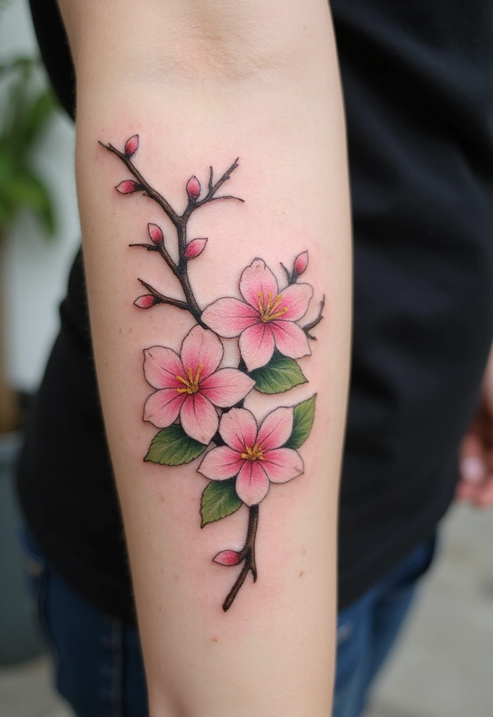 30 Irezumi Tattoo Designs Showcasing Traditional Japanese Art - 3. Cherry Blossoms: Beauty in Transience