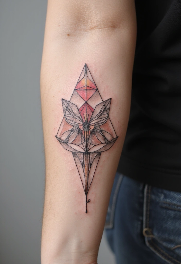30 Larkspur Tattoo Designs Inspired by Birth Flowers - 3. Geometric Larkspur Design