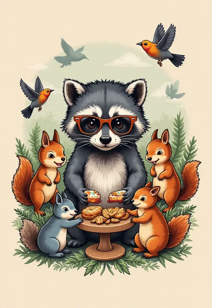 30 Raccoon Tattoo Designs with Clever and Playful Meanings - 3. The Social Butterfly