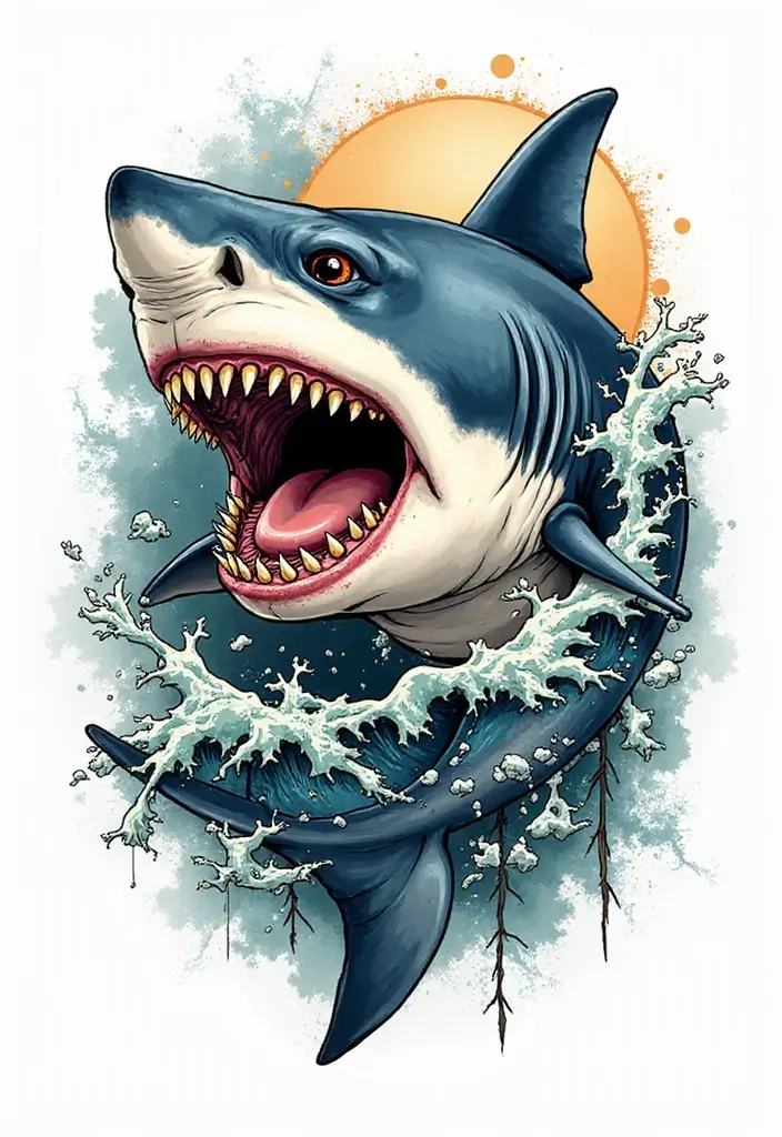 30 Tattoo Shark Meaning and Design Inspirations - 3. Strength and Power