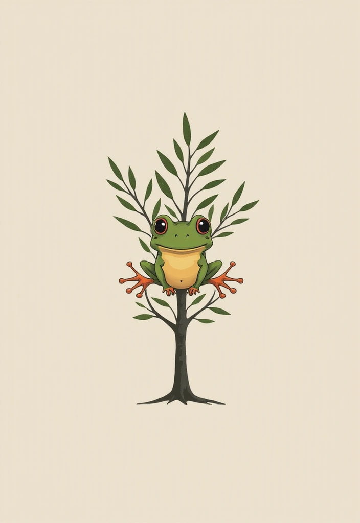 30 Tree Frog Tattoos with Playful and Unique Vibes - 3. Minimalist Tree Frog Design
