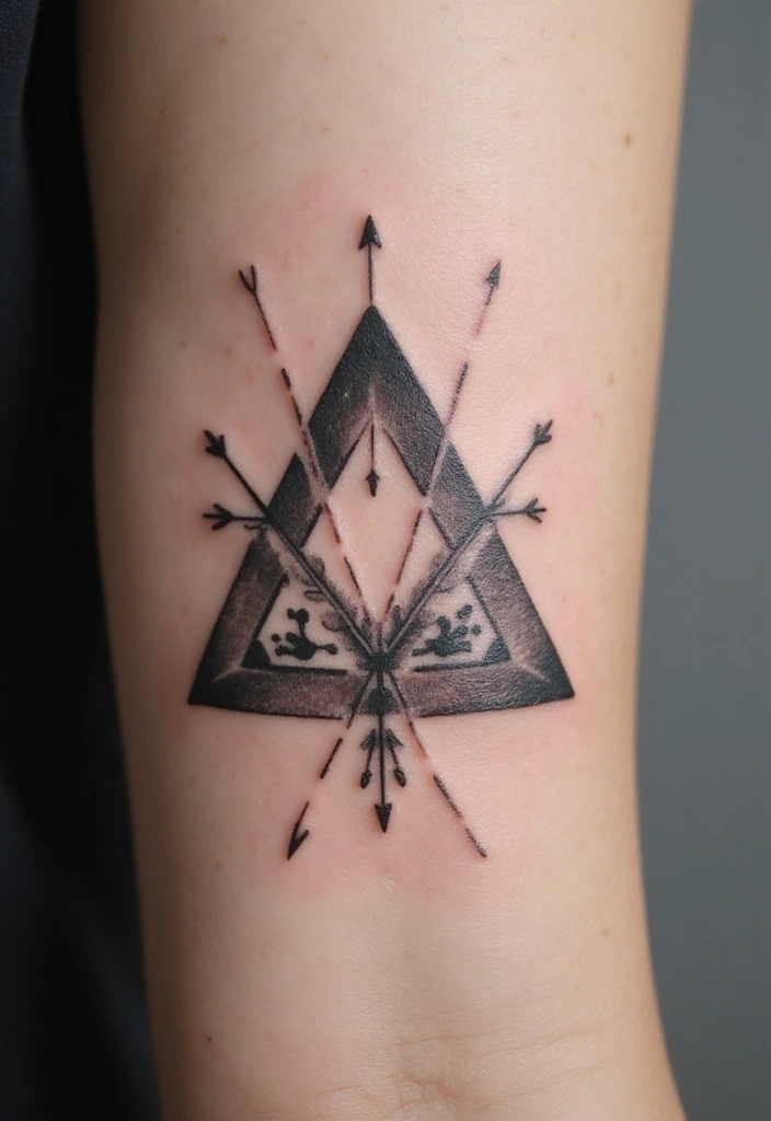 30 Triangle Tattoos for Guys That Carry Symbolic Meaning - 3. The Triple Point Triangle