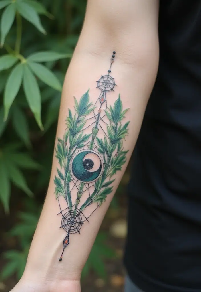 30 Bamboo Tattoo Meaning and Artistic Designs - 4. Harmony and Balance