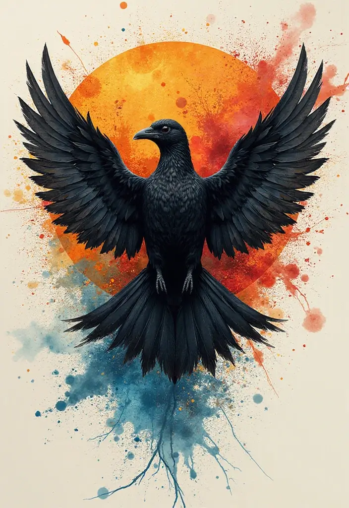 30 Black Bird Tattoo Meaning and Unique Designs - 4. Journey of Self-Discovery