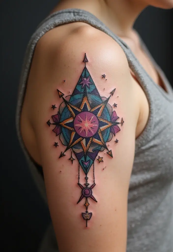 30 Celestial Star Tattoo Inspirations Full of Magic - 4. Zodiac Sign Star Tattoos