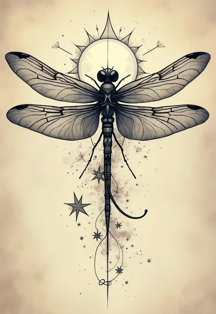 30 Dragonfly Tattoo Symbolism Ideas with Meaning - 4. Spirituality and Connection to the Divine
