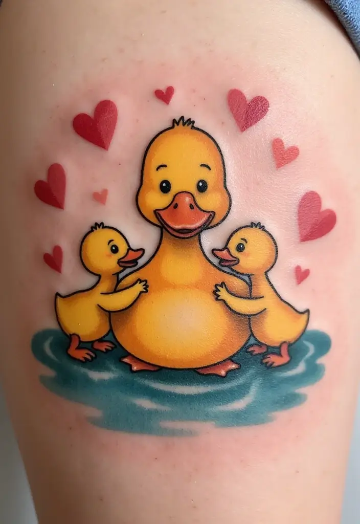 30 Duck Tattoo Meaning and Creative Designs - 4. Family and Loyalty