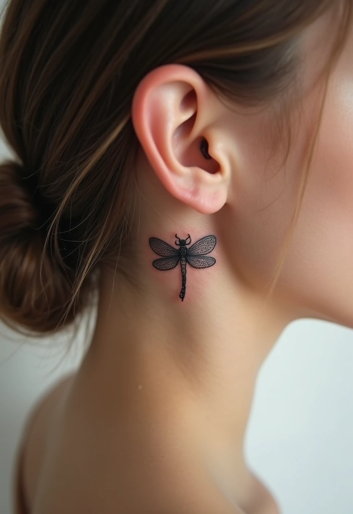 30 Infinity Dragonfly Tattoo Designs with Meaning - 4. Minimalist Infinity Dragonfly Tattoo