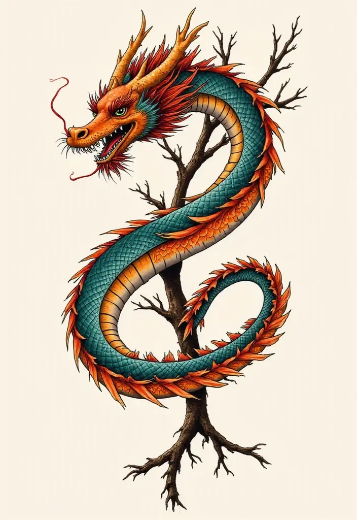 30 Japanese Dragon Tattoos That Showcase Power and Elegance - 4. The Coiling Dragon: Embracing Change